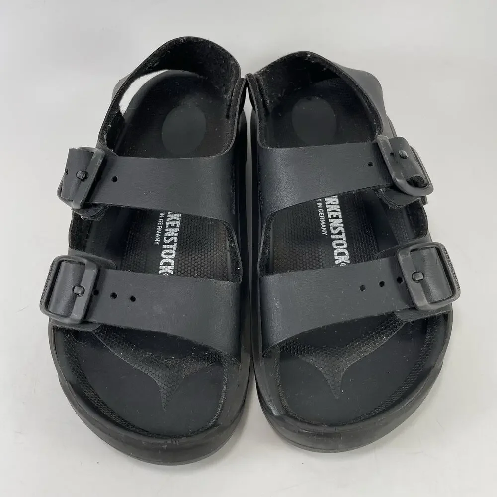 Birkenstock EVA Milano Sandals Kids Size 31/US 13-13.5 Black Waterproof Slides